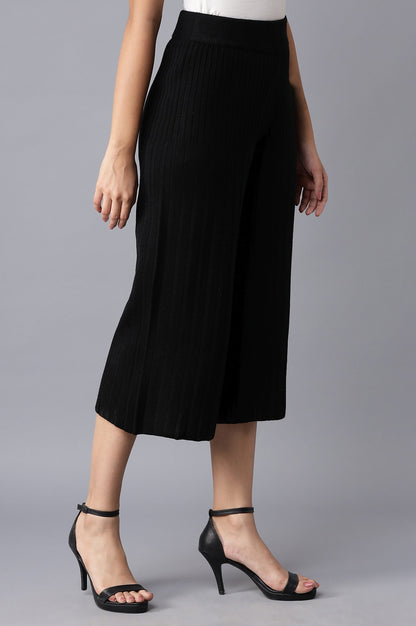 Jet Black Pleated Parallel Pants