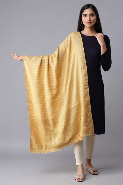 Yellow Knitted Shawl