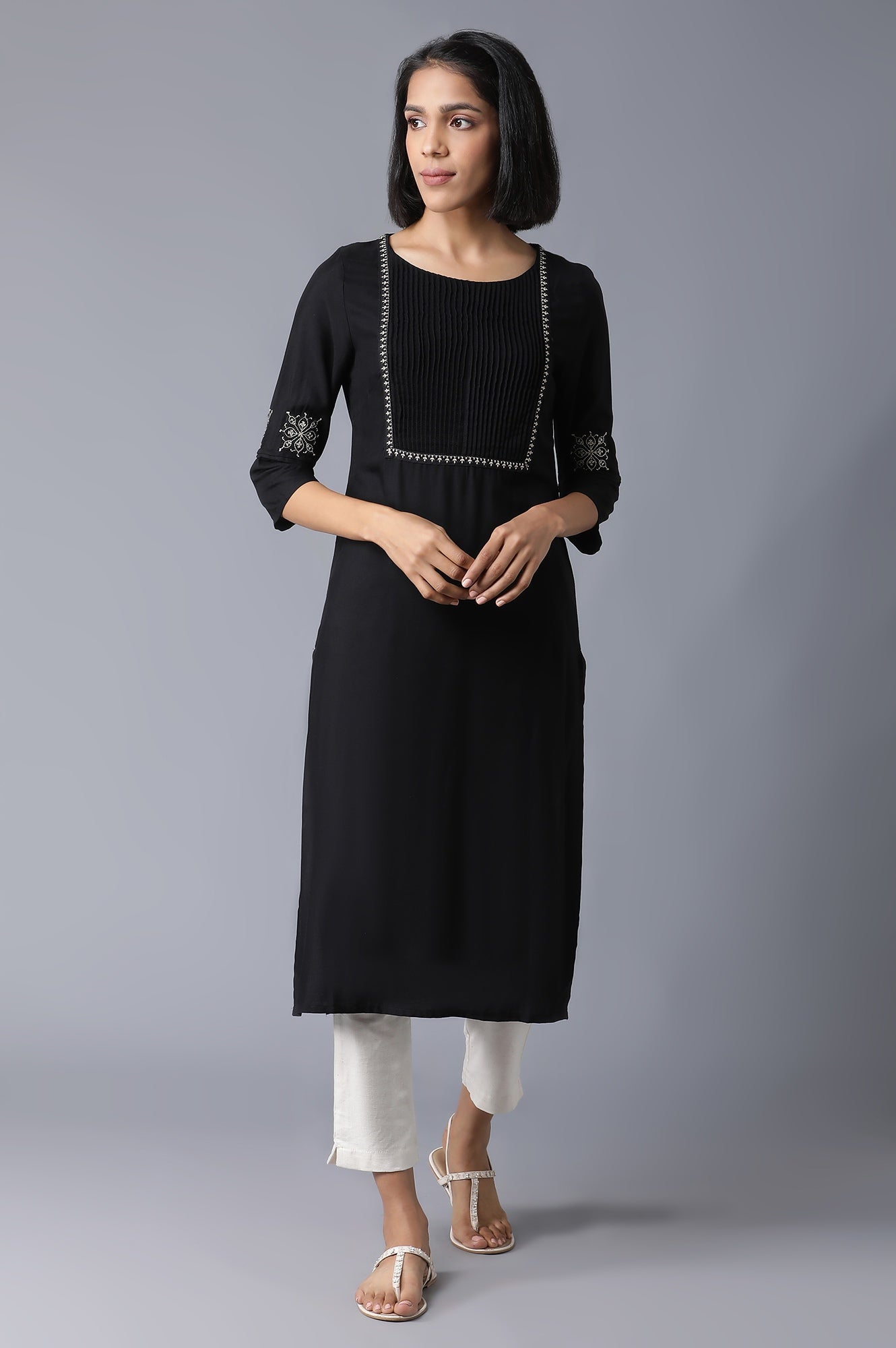 Black kurta With Embroidery