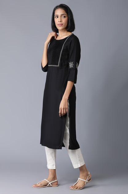 Black kurta With Embroidery