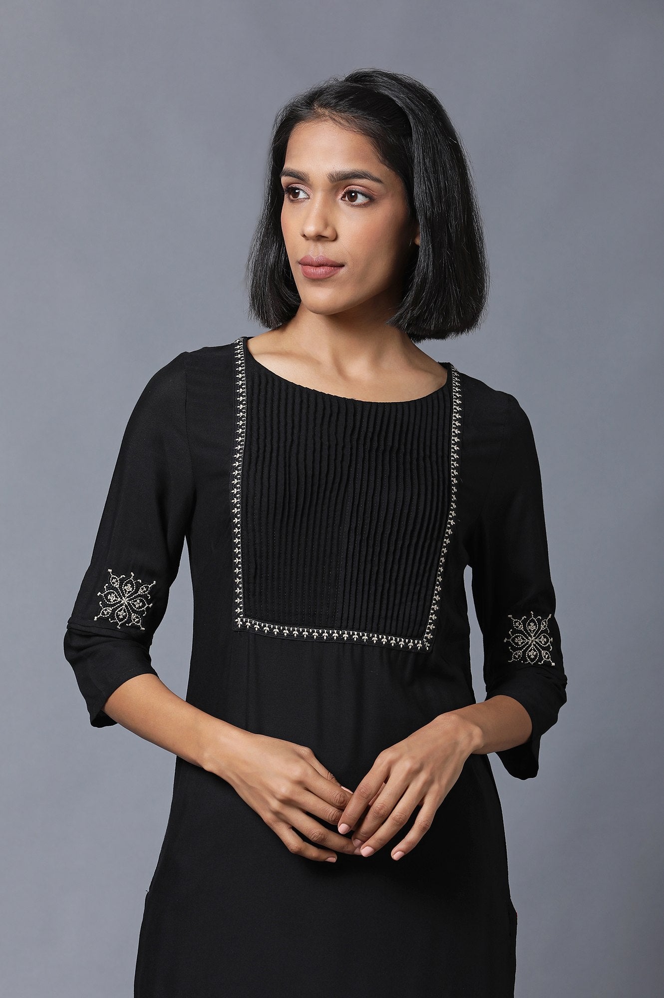 Black kurta With Embroidery