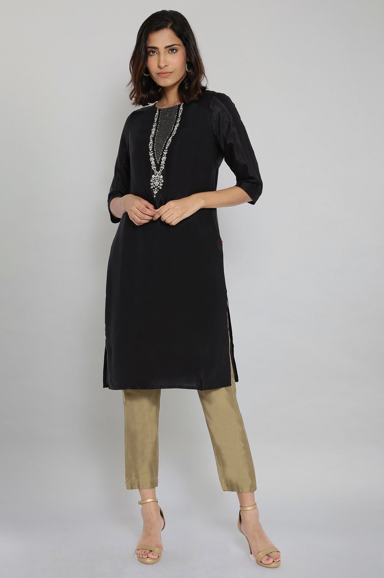 Jet Black Festive kurta