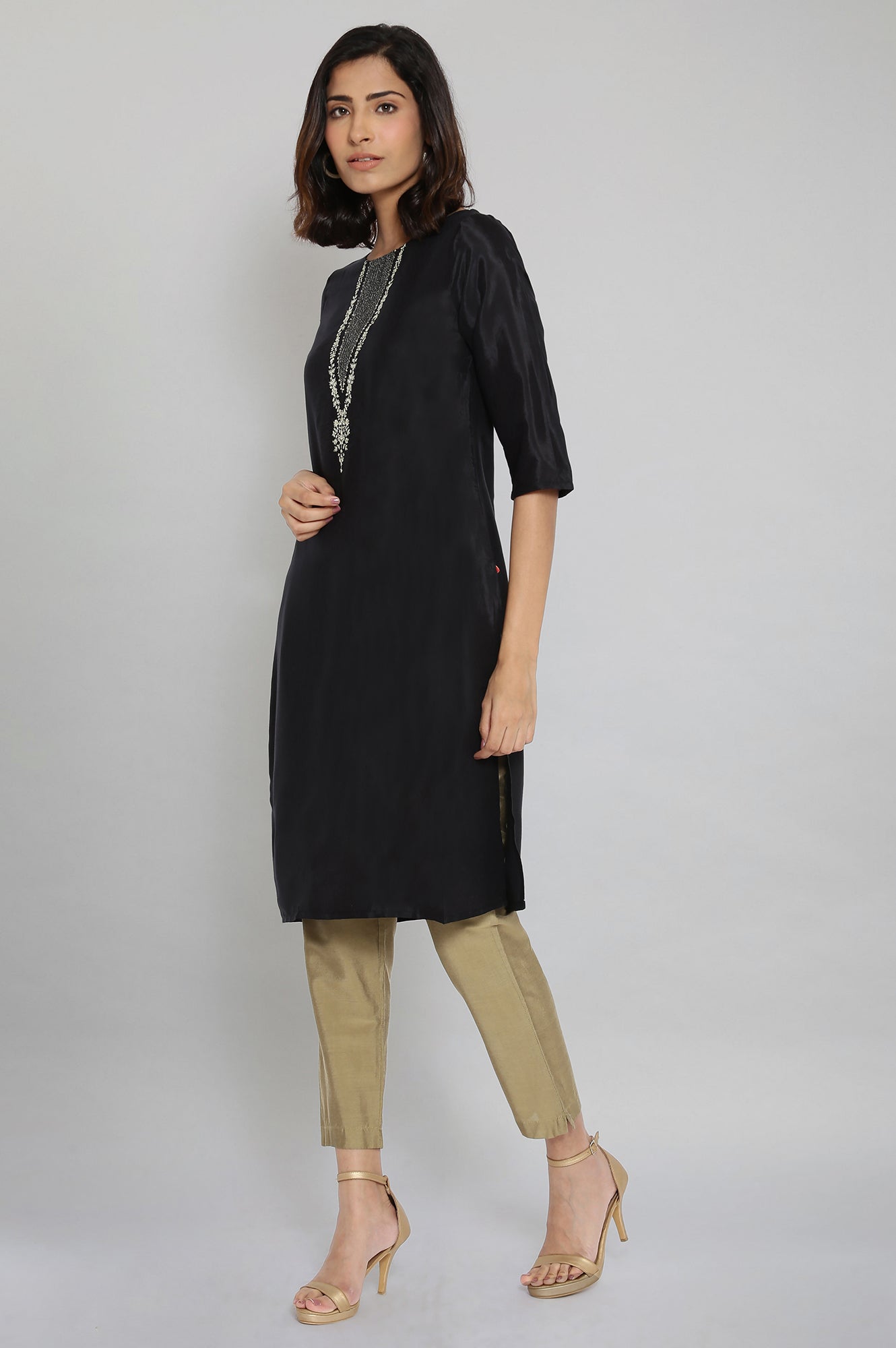 Jet Black Festive kurta