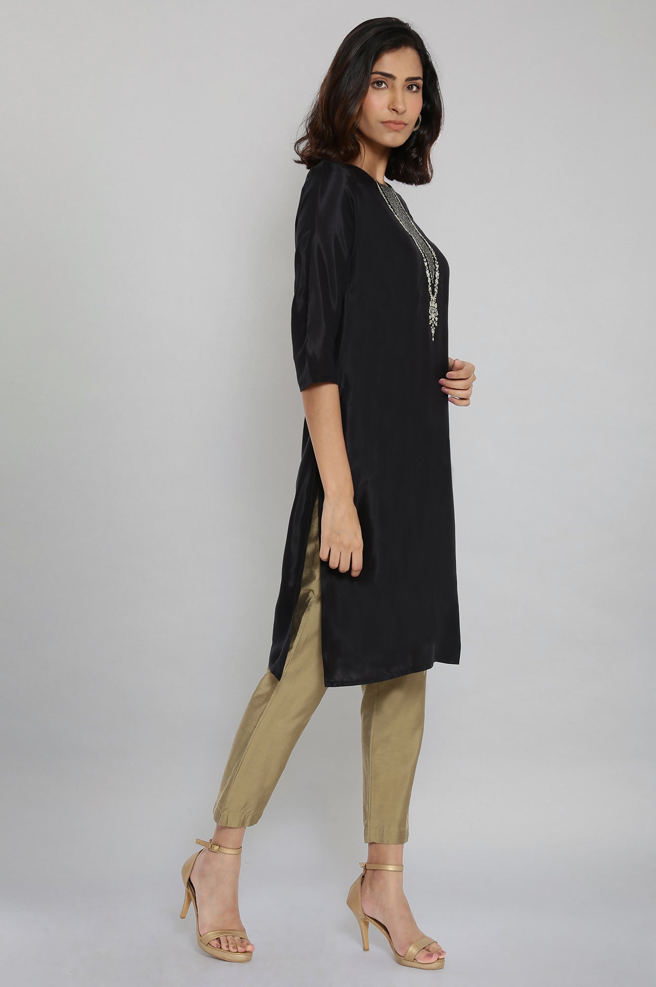 Jet Black Festive kurta