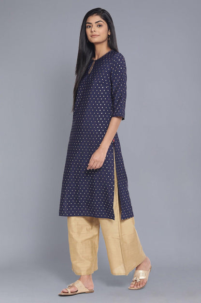 Navy Light Festive kurta - wforwoman