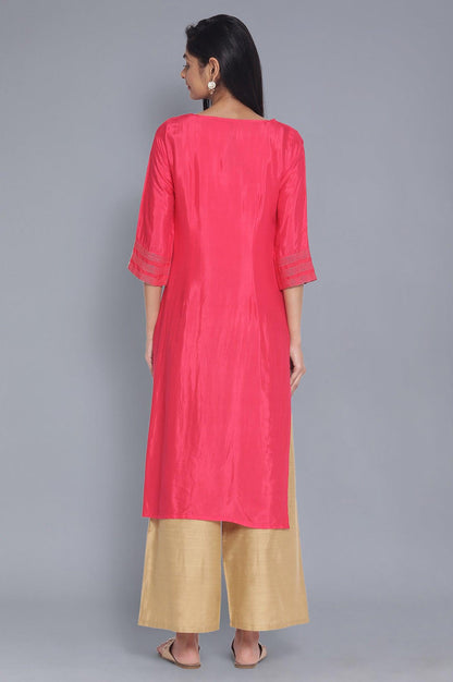 Fuchsia Pink Festive kurta - wforwoman