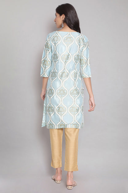 Light Blue Printed kurta