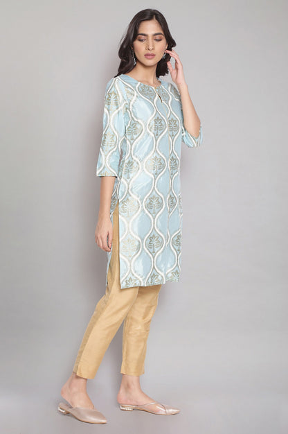 Light Blue Printed kurta