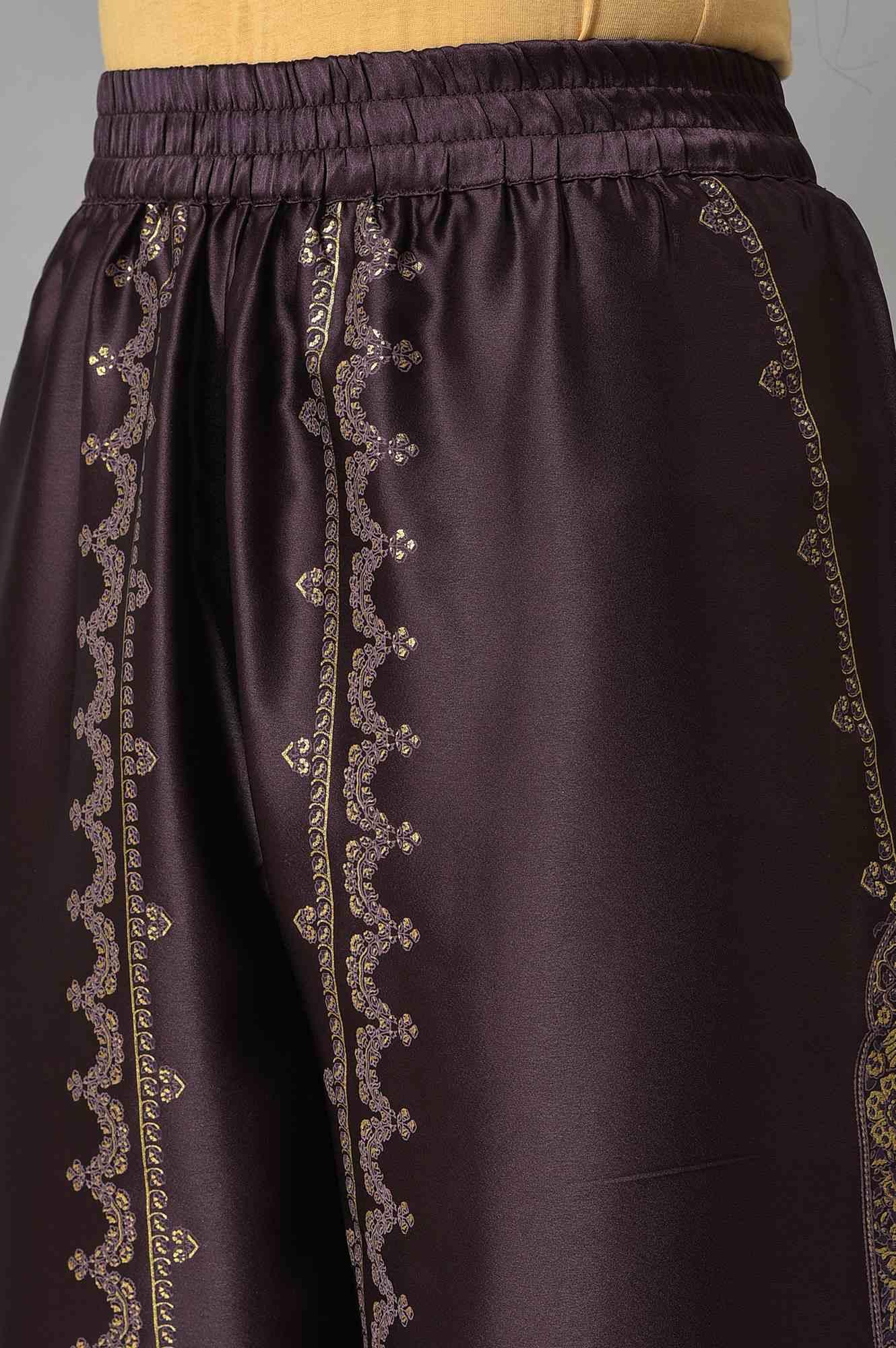 Light Purple Embroidered kurta, Pants &amp; Chiffon Dupatta - wforwoman