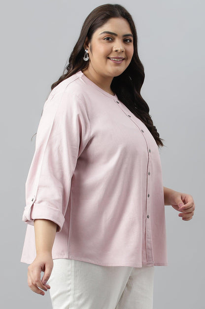 Plus Size Light Purple Button Down Western Top - wforwoman