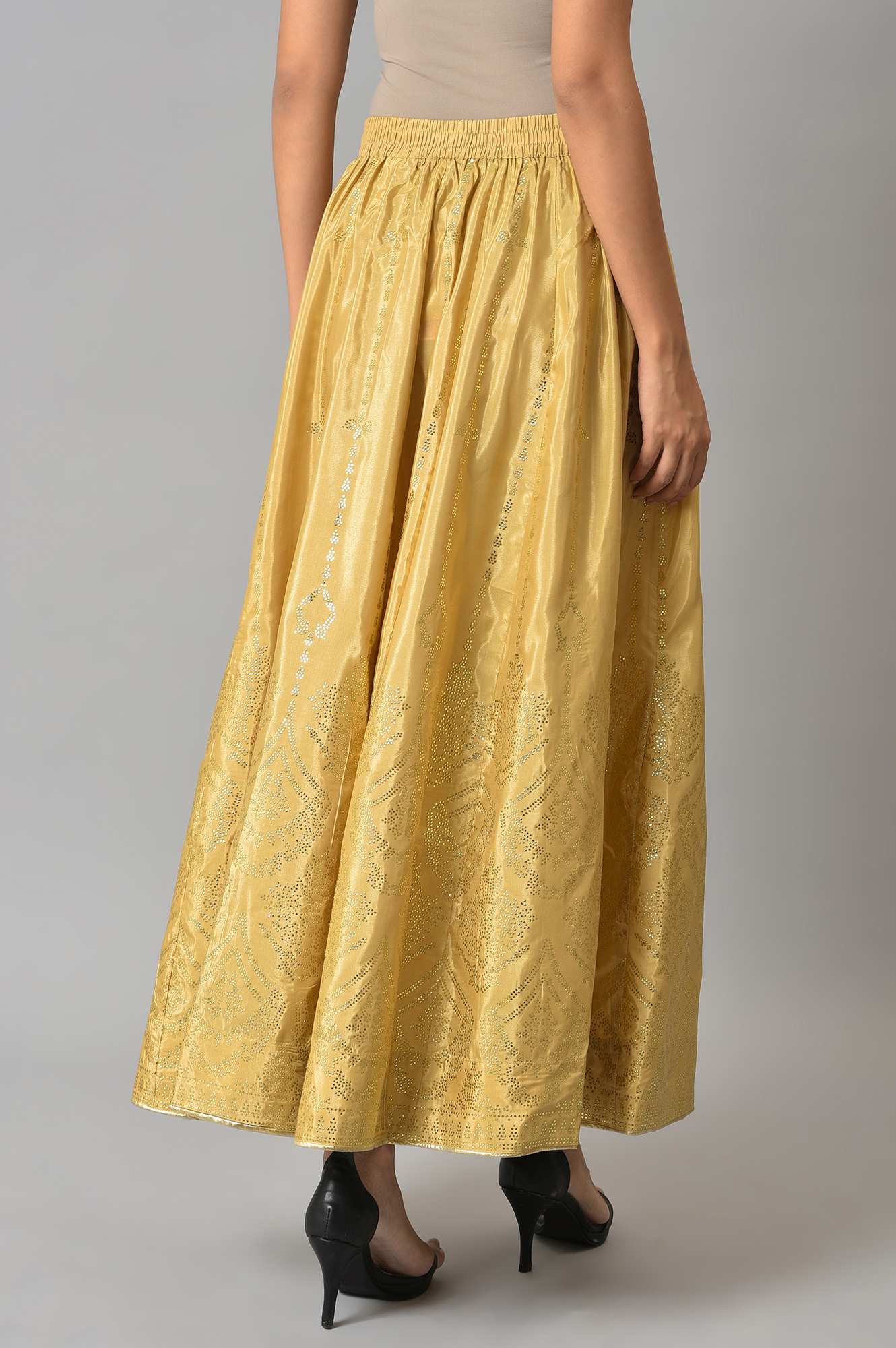 Gold Prited Light Festive Skirt