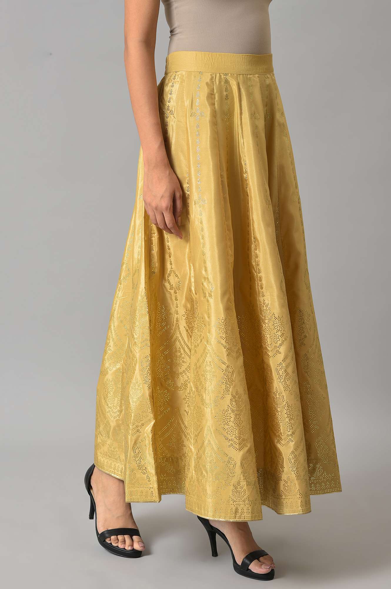 Gold Prited Light Festive Skirt