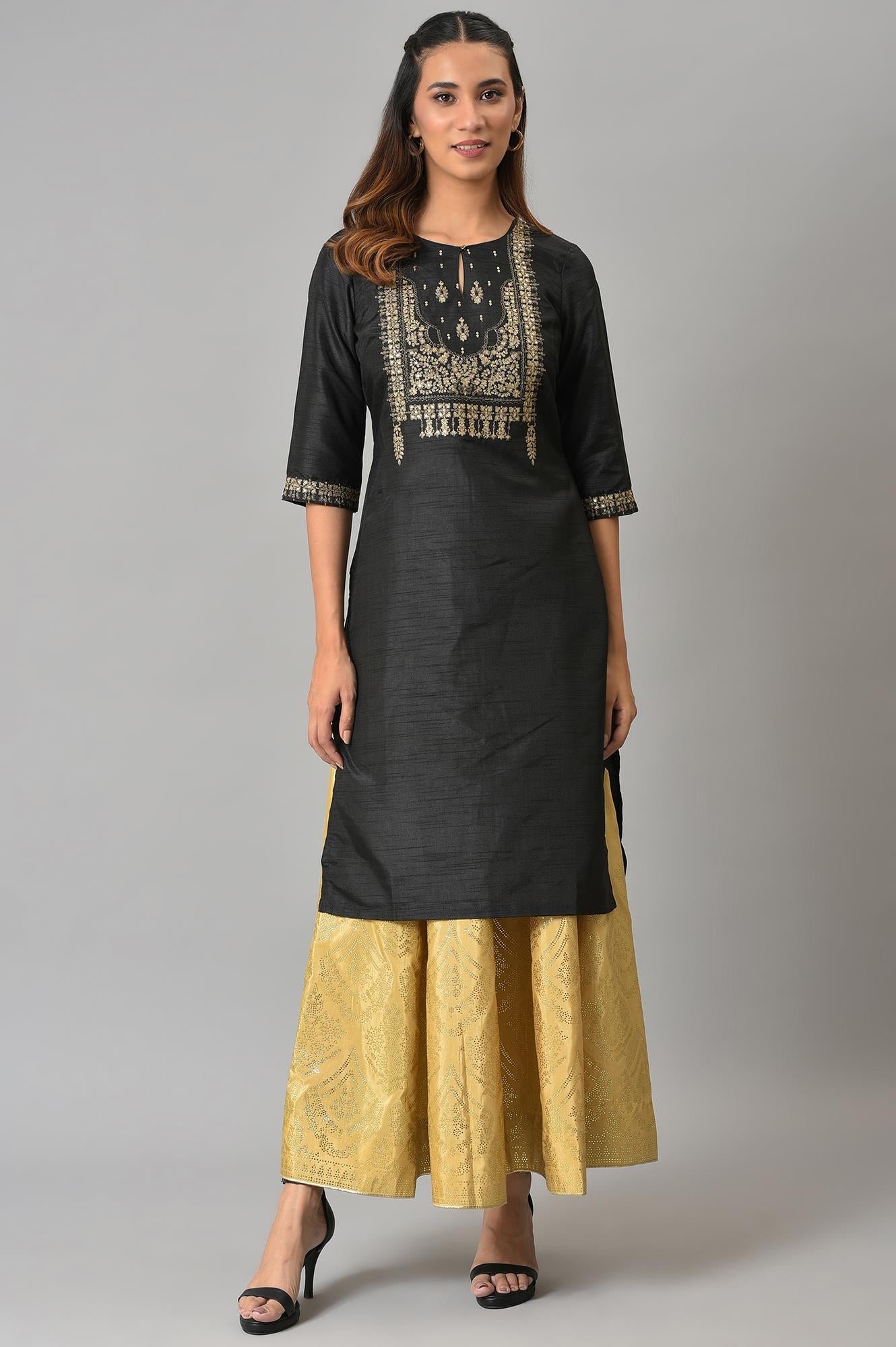 Gold Prited Light Festive Skirt