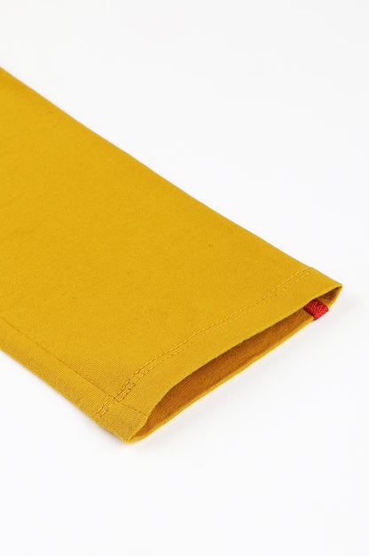 Mustard Knitted Cotton Lycra Tights