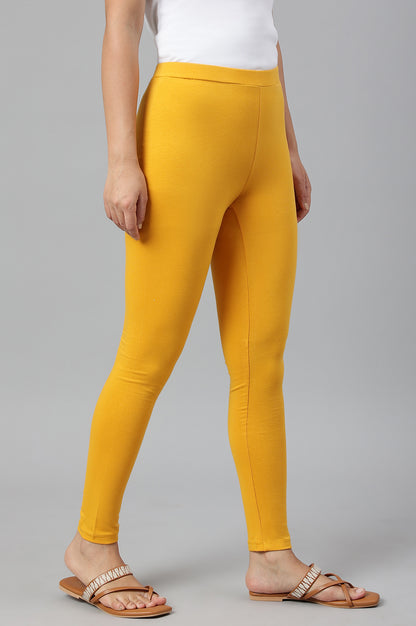 Light Yellow Cotton Jersy Lycra Tights