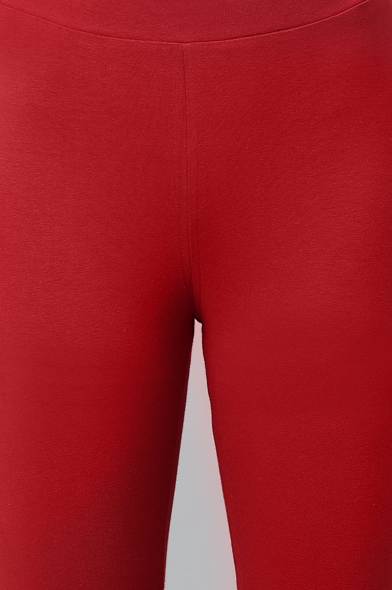 Red Knitted Cotton Lycra Tights