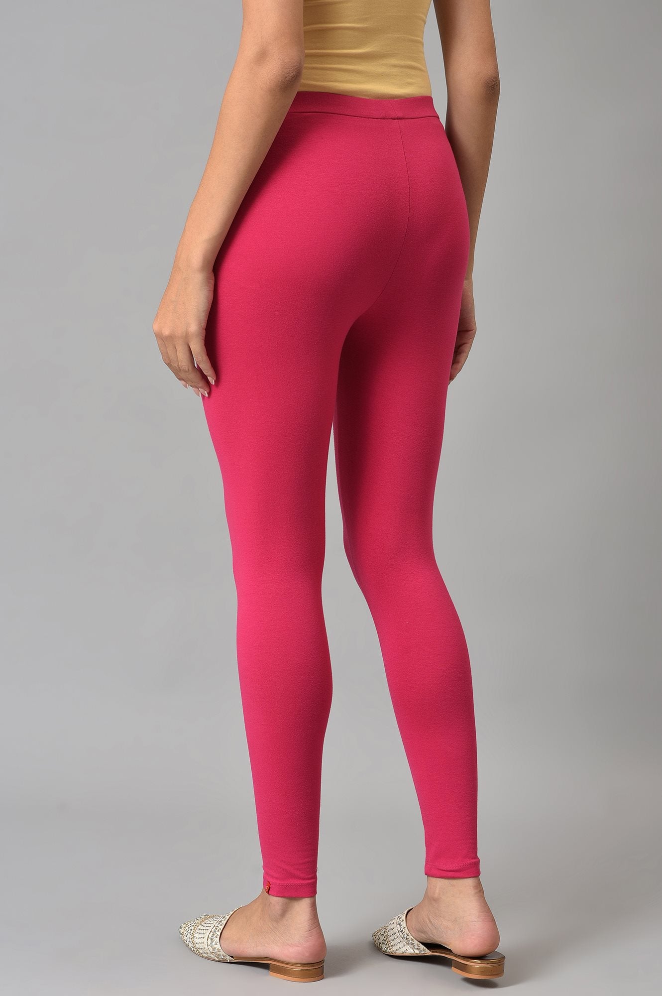 Pink Cotton Jersey Lycra Tights