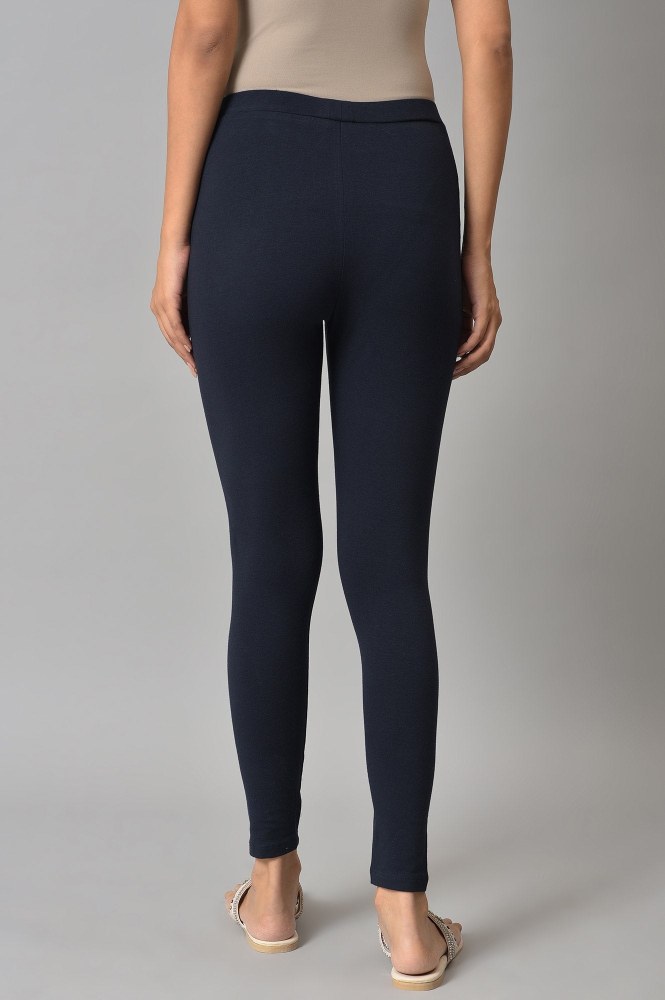 Navy Blue Cotton Jersy Tights