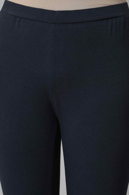 Navy Blue Cotton Jersy Tights