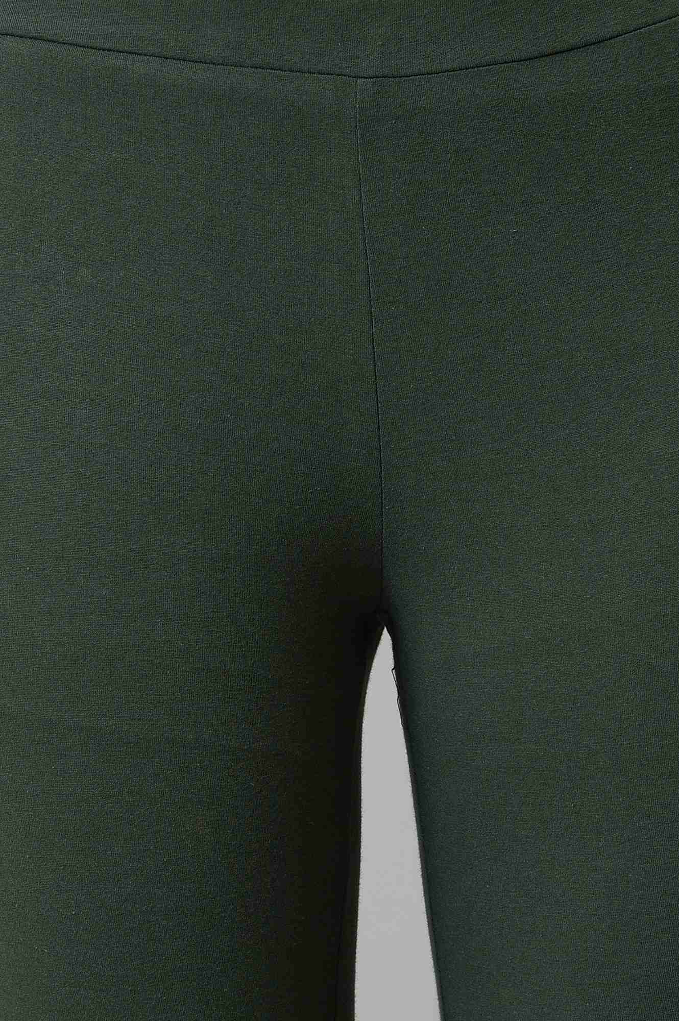 Clove Green Cotton Jersy Tights