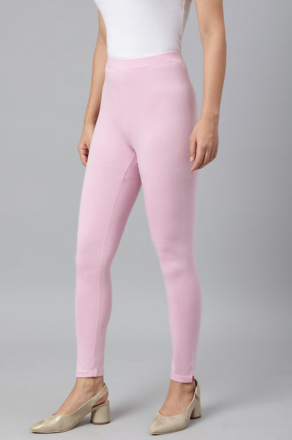 Cameo Pink Solid Knitted Women Tights