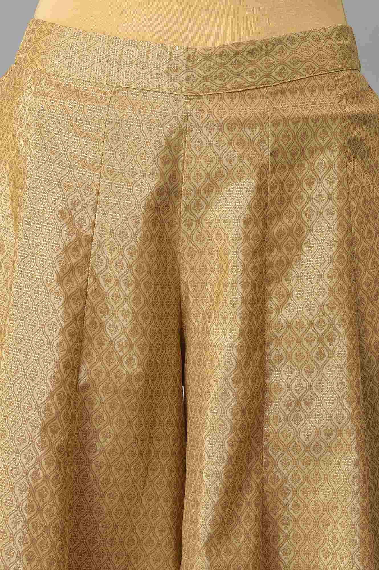 Gold Solid Poly Shantung Women&