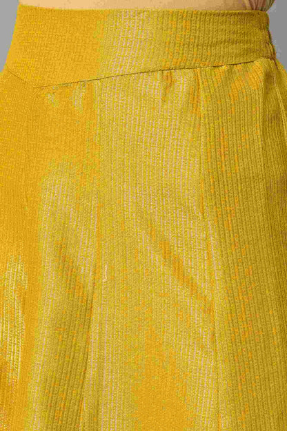 Yellow Jacquard Festive Culottes