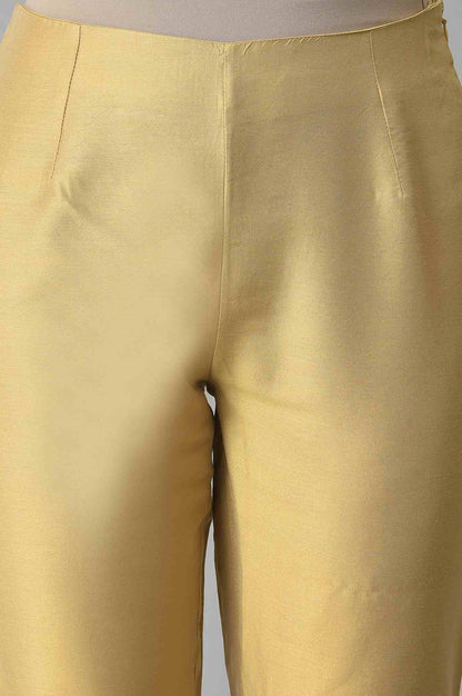 Gold Embroidered Light Festive Slim Pants