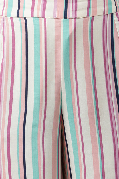 Multicoloured Rayon Printed Parallel Pants