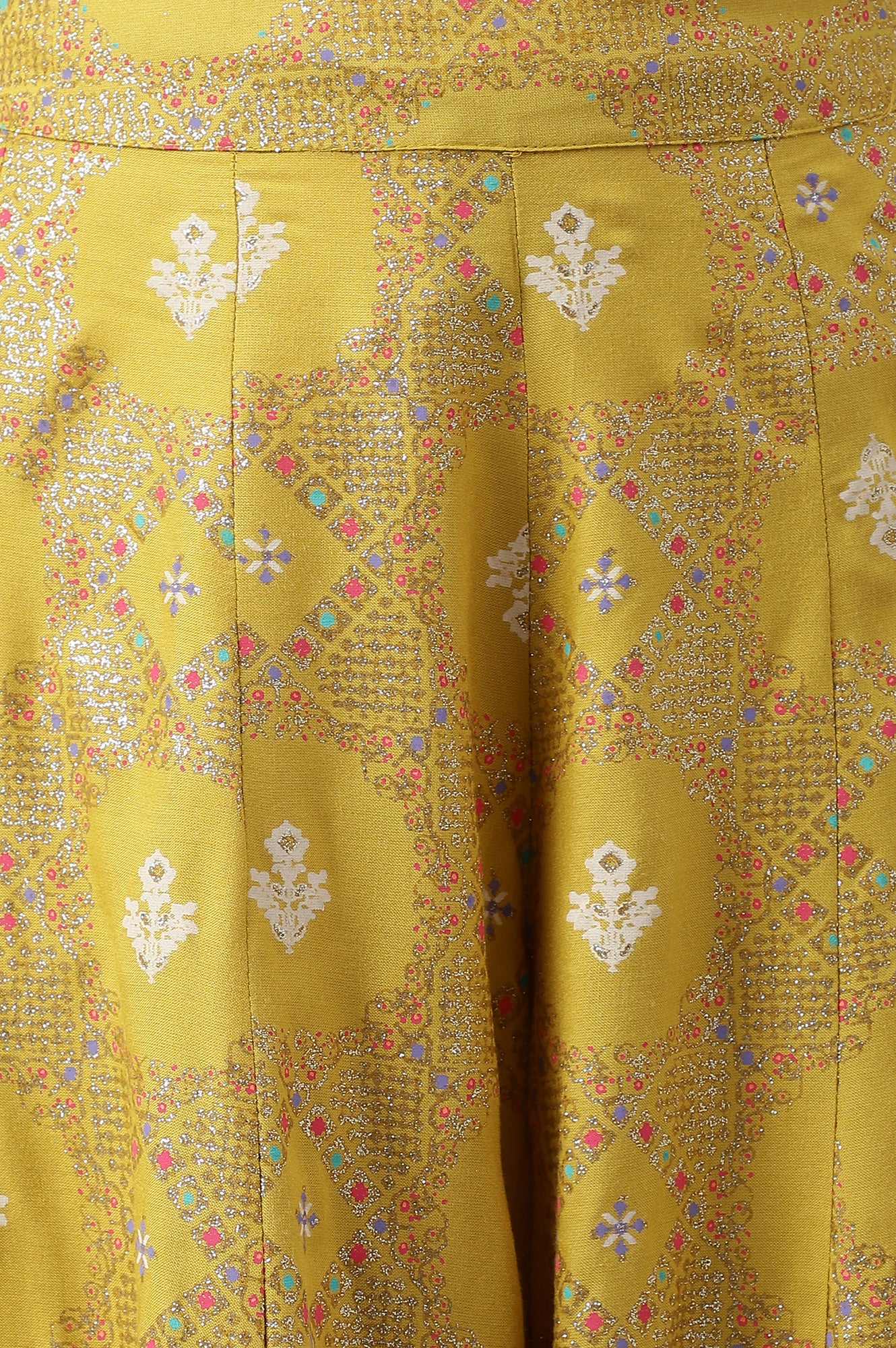 Honeysuckle Yellow Printed Flared Culottes