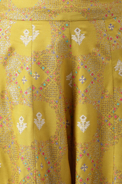 Honeysuckle Yellow Printed Flared Culottes