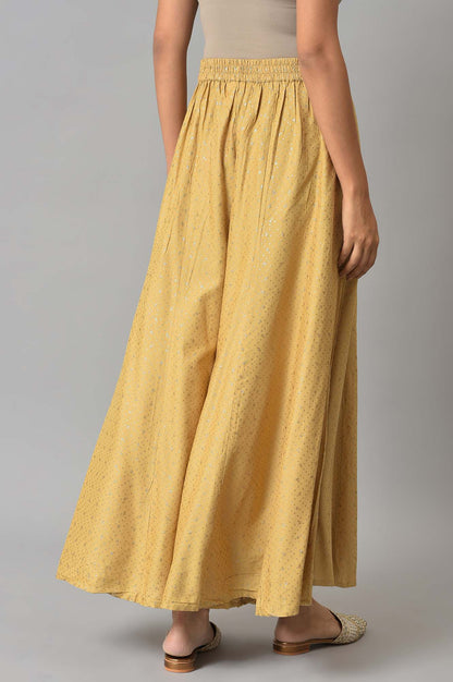 Golden Glitter Rayon Culottes In Polka Dots