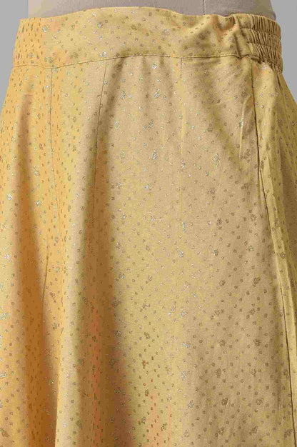 Golden Glitter Rayon Culottes In Polka Dots