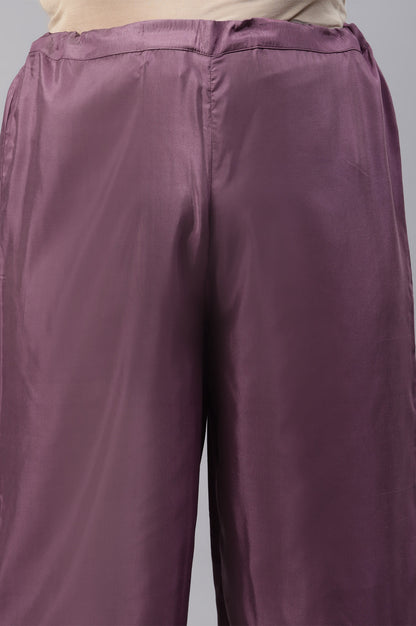 Ash Rose Pink Shantung Straight Plus Size Parallel Pants