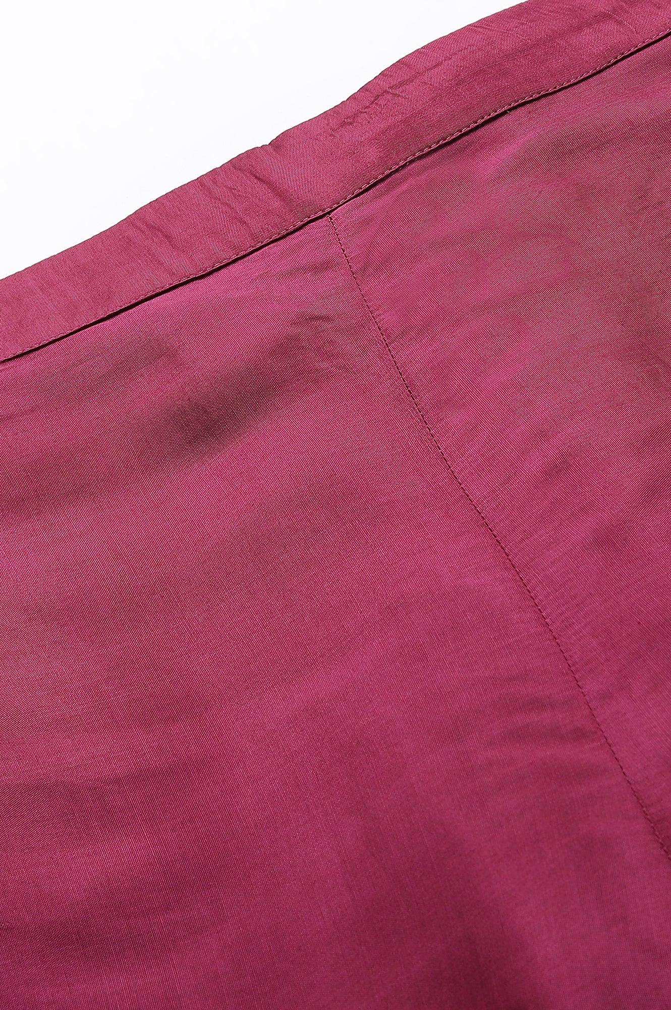 Purple Shantung Straight Parallel Pants