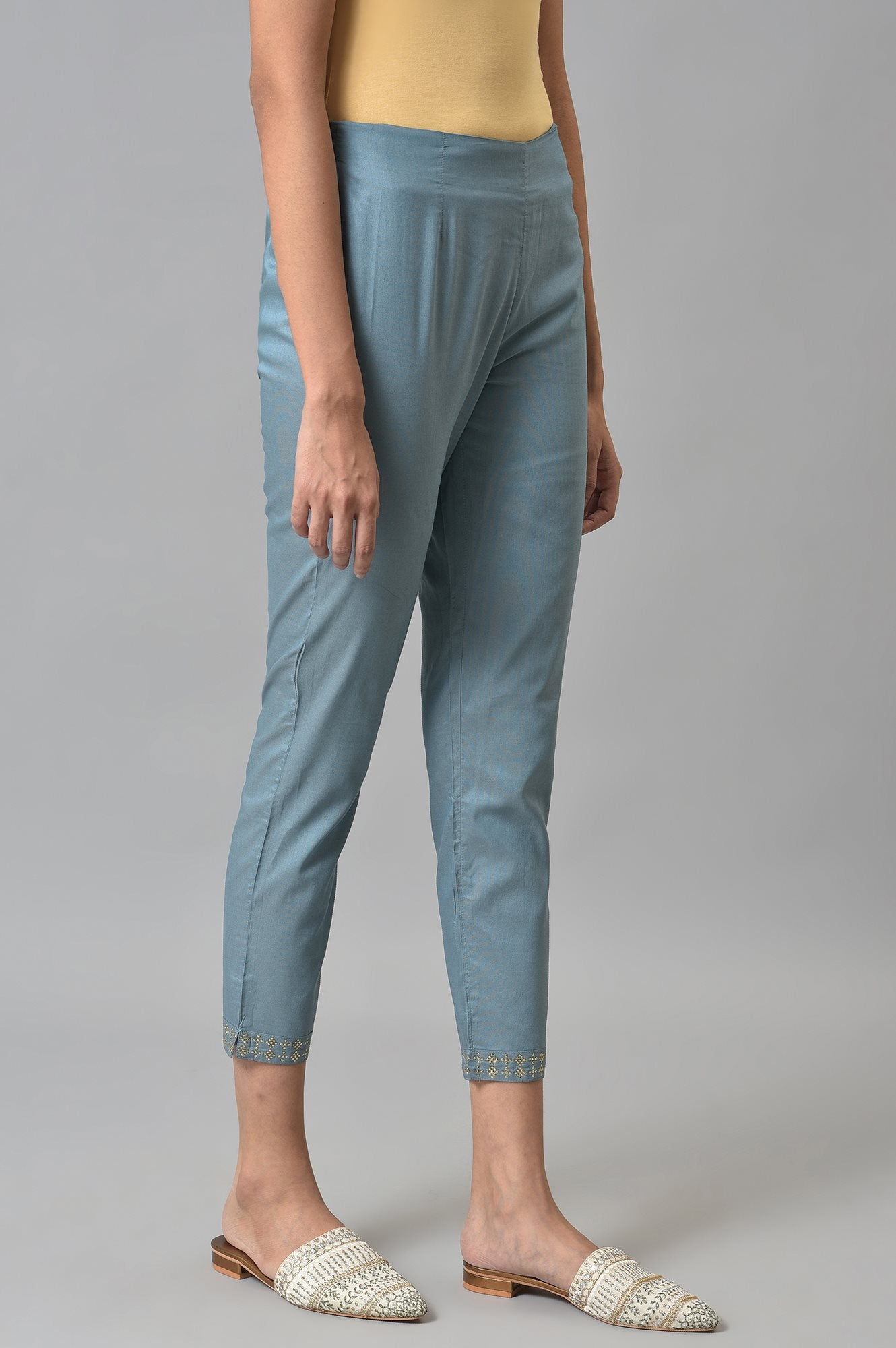 Stone Blue Women Slim Pants