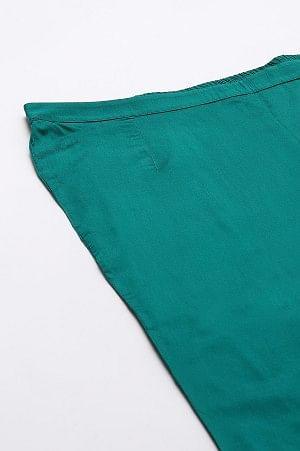 Dark Green Solid Light Festive Plus Size Slim Pants - wforwoman