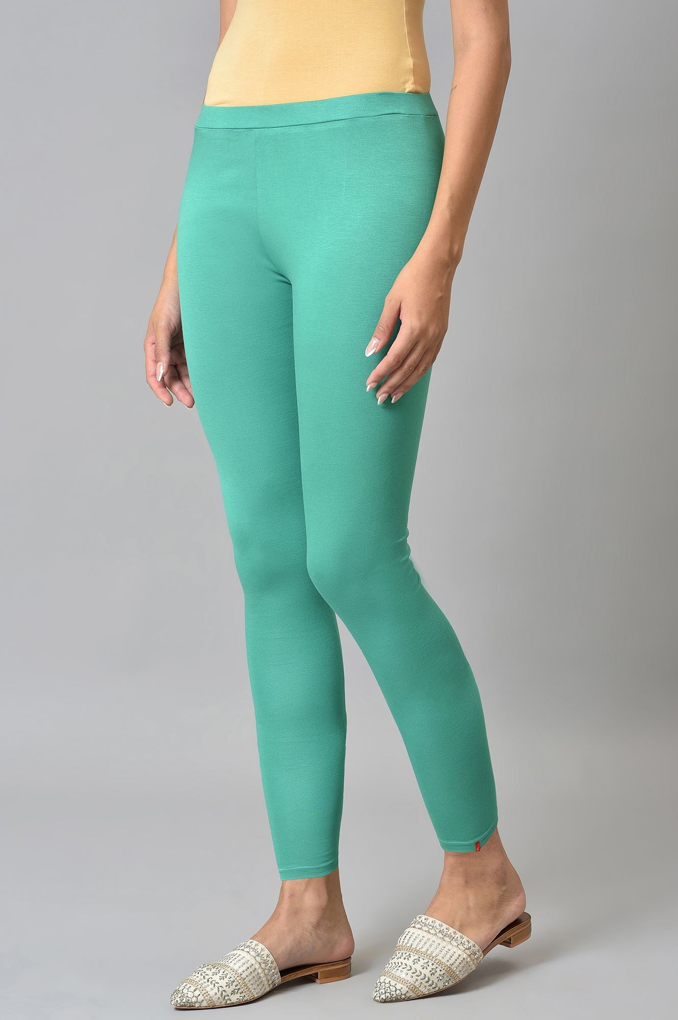 Green Knitted Women Tights