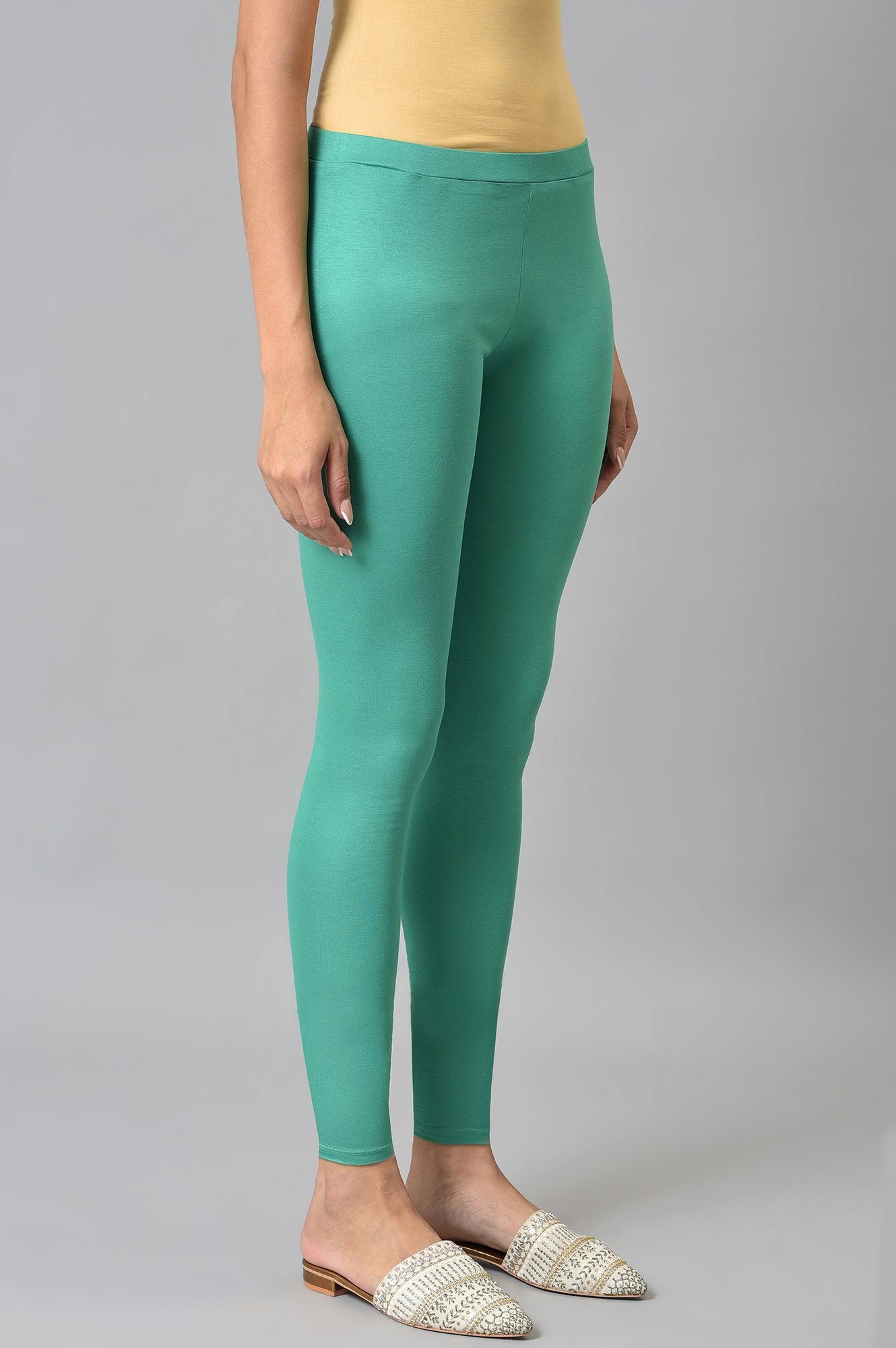 Green Knitted Women Tights
