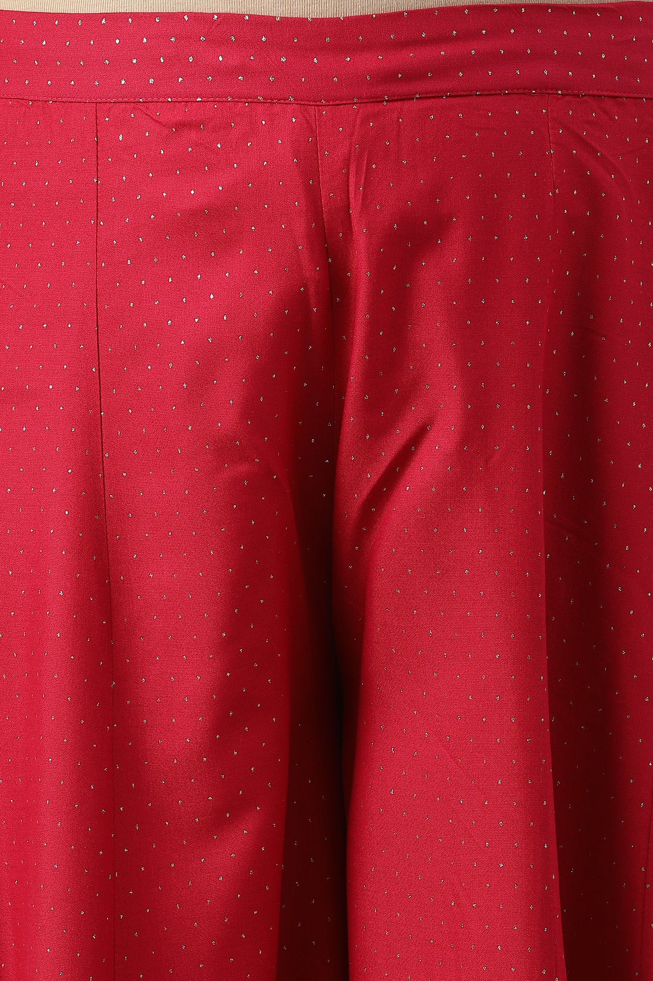 Fuchsia Pink Glitter Printed Plus Size Culottes
