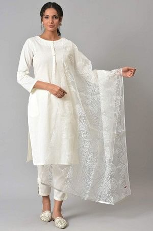 Ecru Brasso Dupatta