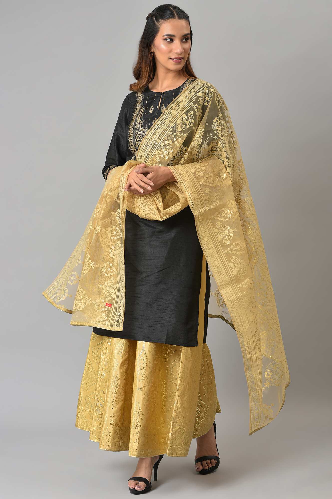 Gold Light Festive Brasso Dupatta