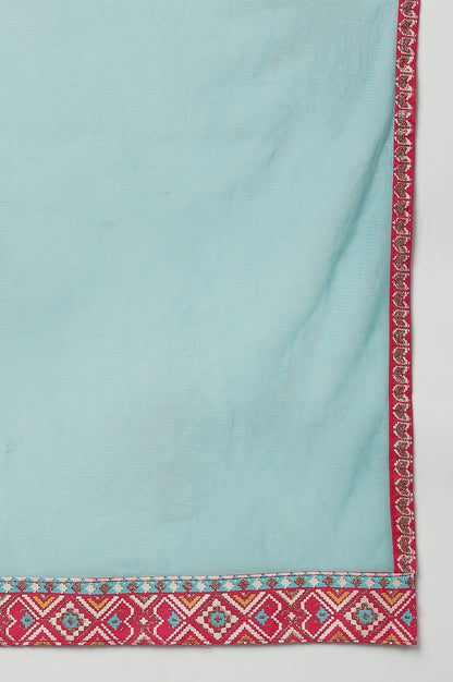 Light Blue Mesh Dupatta