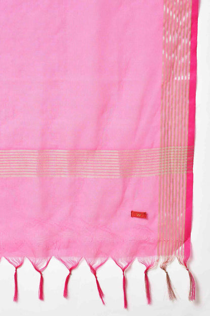 Dark Pink Organza Dupatta