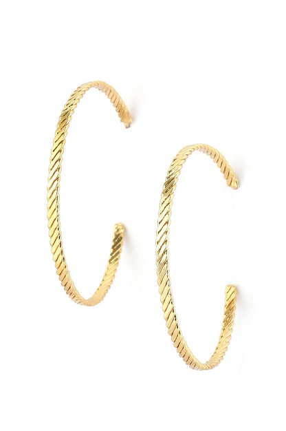 Gold Ethnic Hoop Earrings