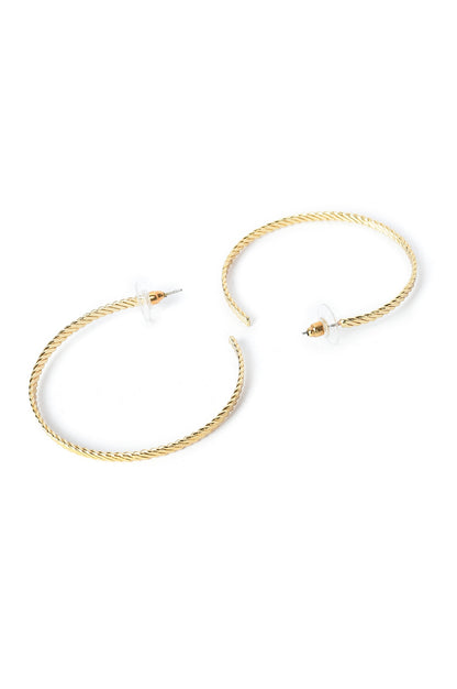 Gold Ethnic Hoop Earrings