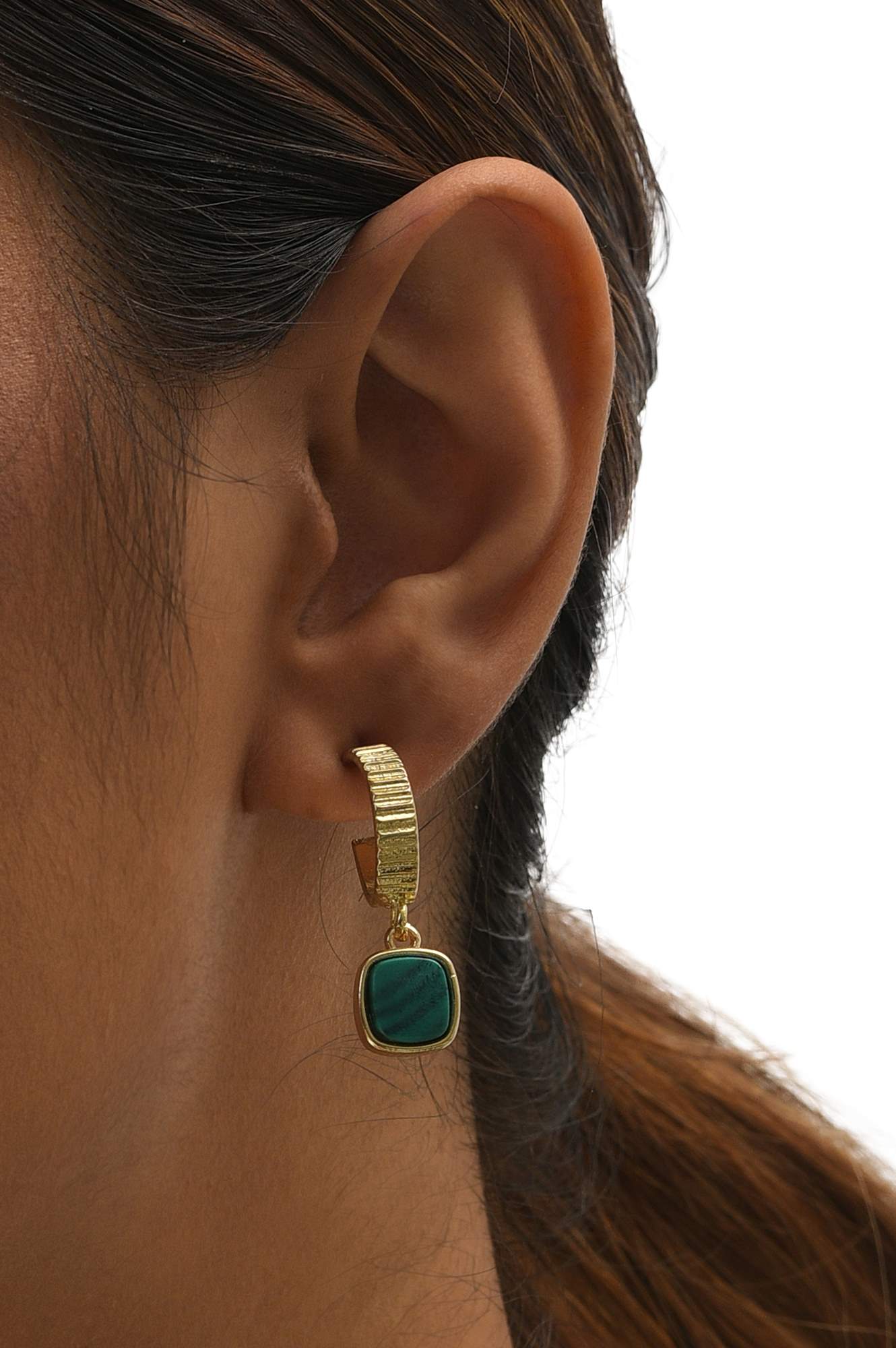 Classic Golden Textured Hoop Earrings Combo