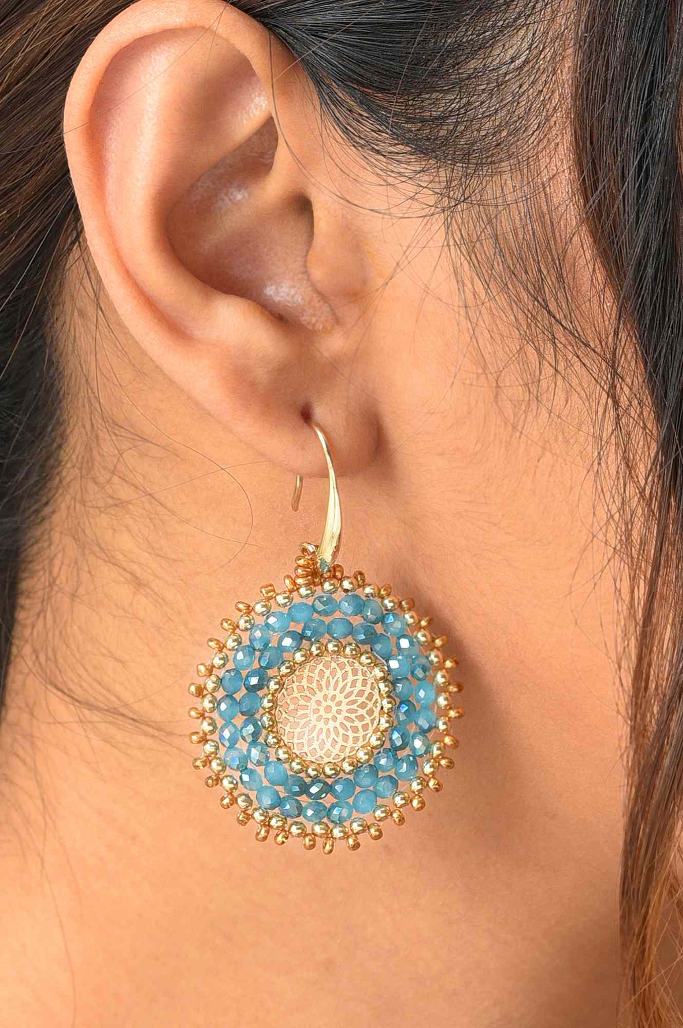 Blue Handcrafted Drop Earrings