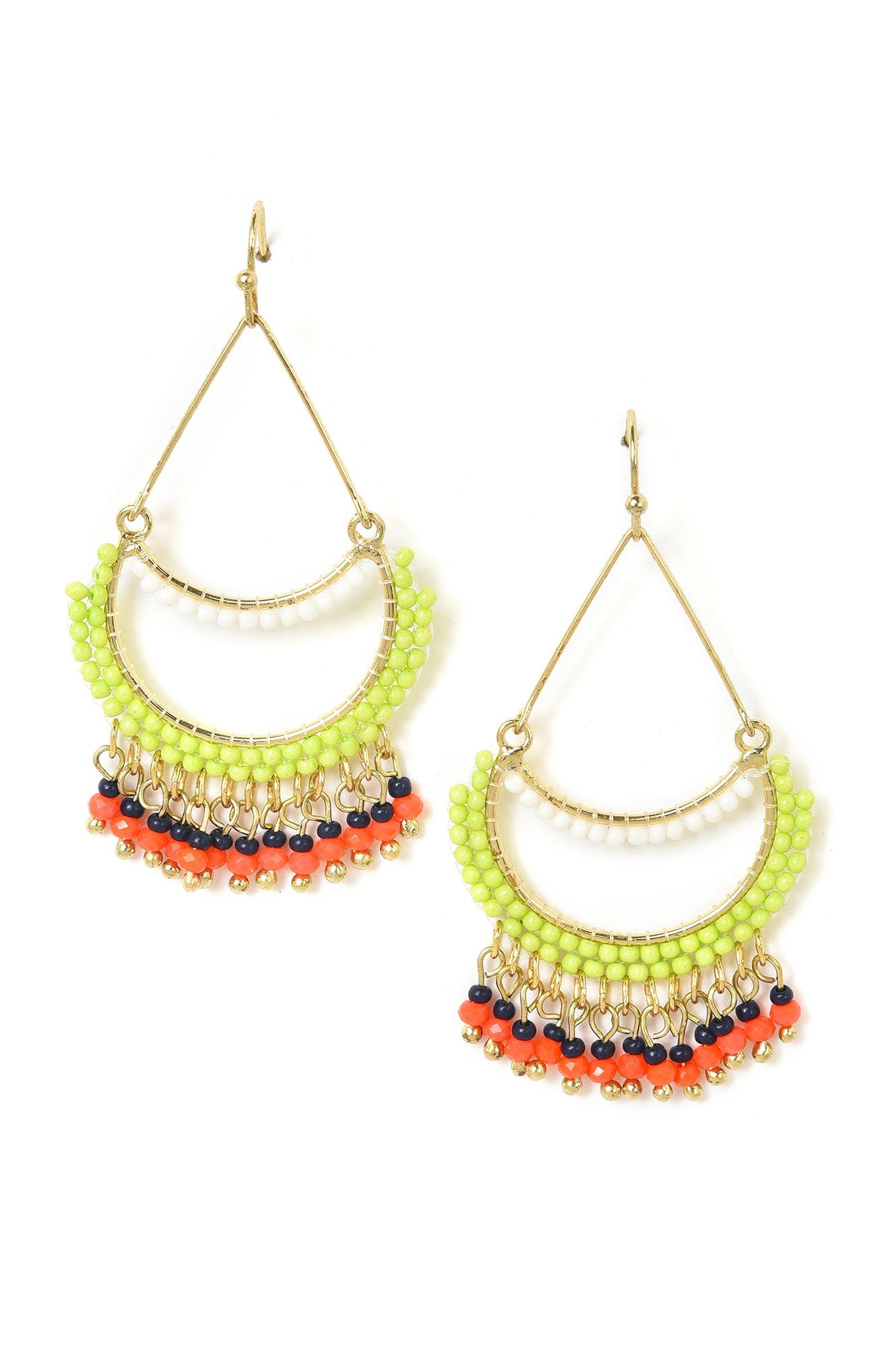 Multi Handcrafted Colour Dangler Earrings