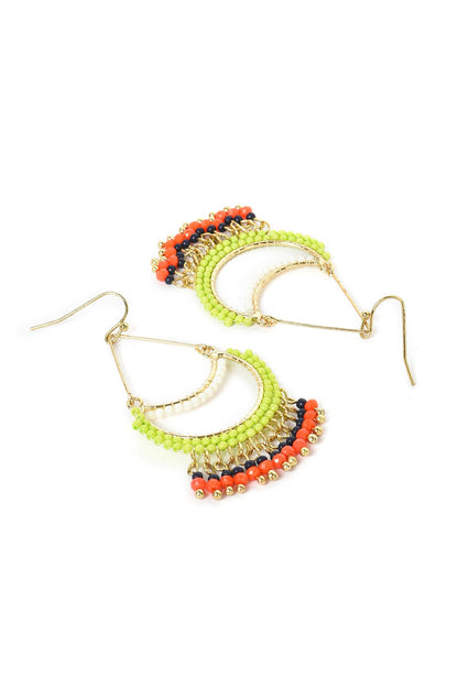 Multi Handcrafted Colour Dangler Earrings